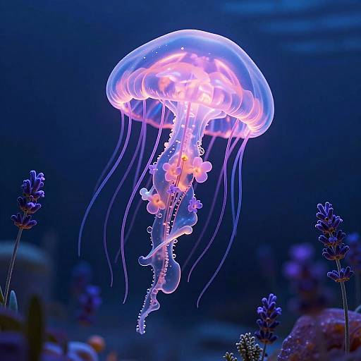 Neon Jellyfish Lavender Bloom