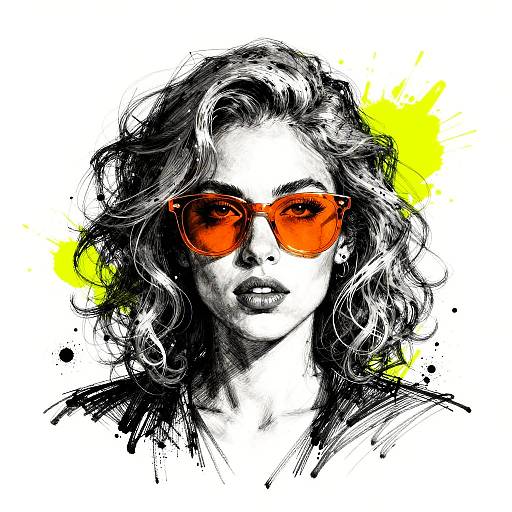 Edgy Urban Grunge Woman Portrait