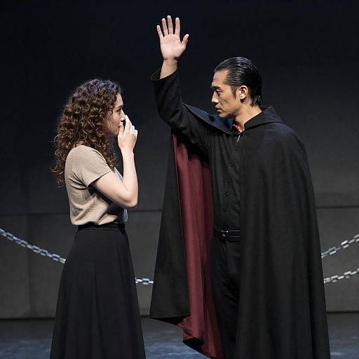 Dramatic Stage Portrait of Two Performers