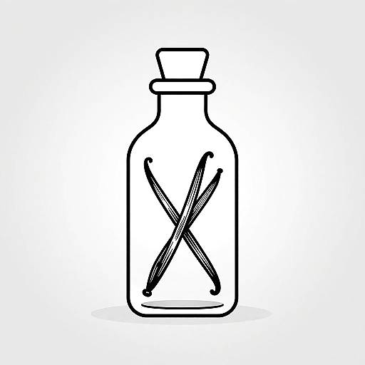 Minimalist Vanilla Extract Lab Bottle