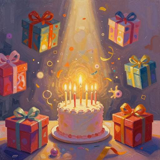 Surreal Artsy Birthday Party Scenes