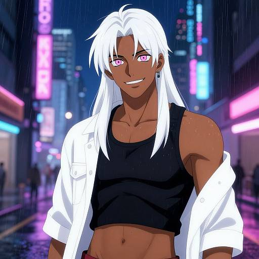 Cyberpunk Portrait of Young Man