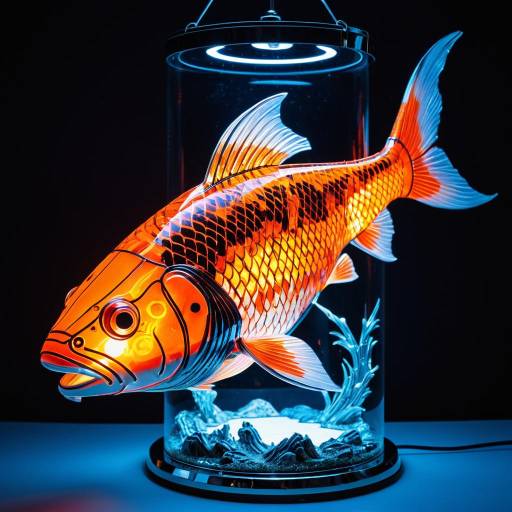 Neon Cyberpunk Koi Fish Lantern