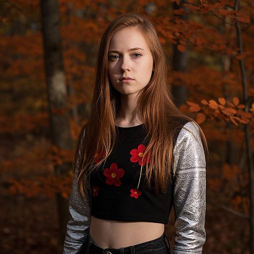 Autumn Forest Portrait of Woman