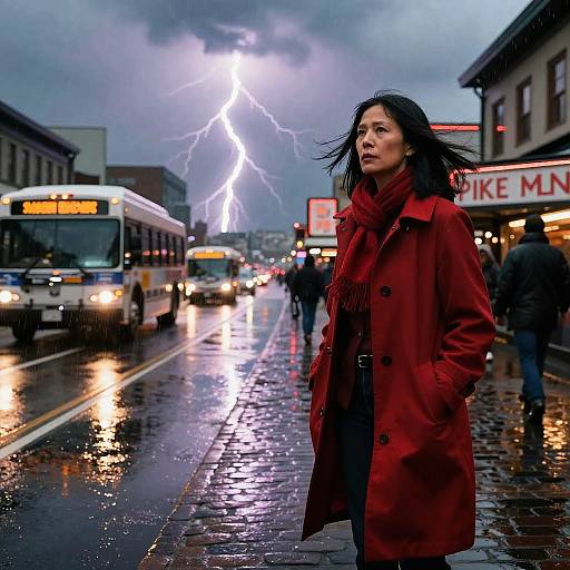 Cinematic Rainstorm at Pike Place Market