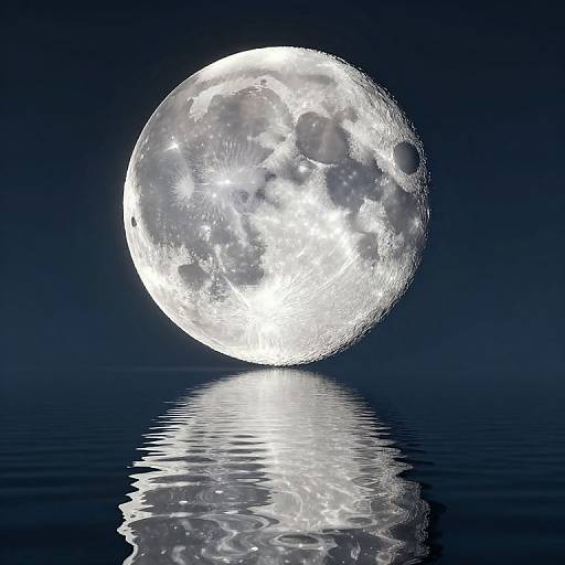 Surreal Moon Over Infinite Reflections
