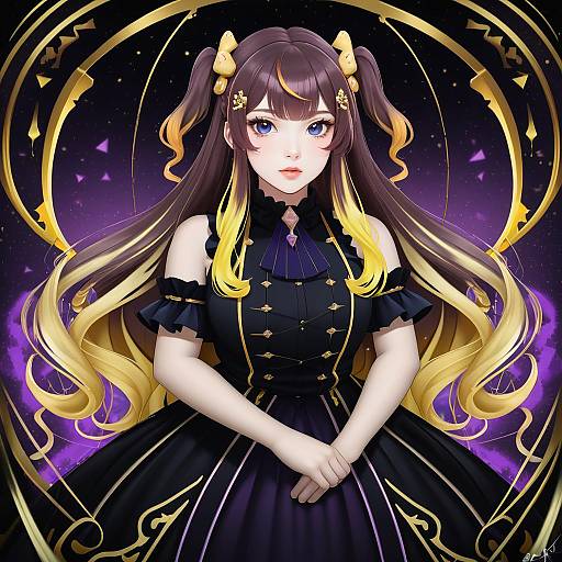 Illustration of Anya melfissa, hololive in the style of Exlic