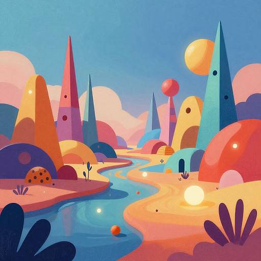 Surreal Futuristic Landscapes AI Art