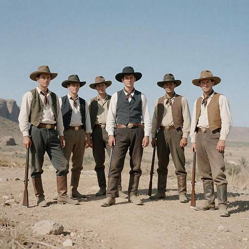 Authentic 1930s Western Cowboy Gathering
