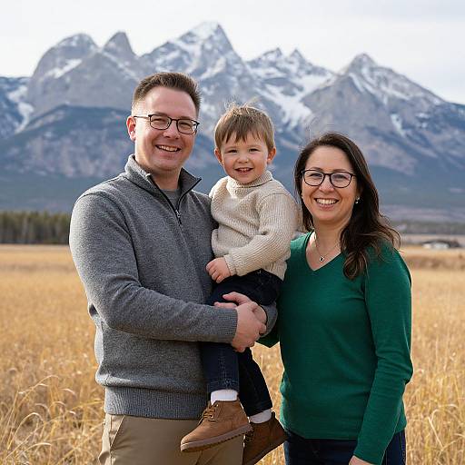 Joyful Family Portrait in Canmore