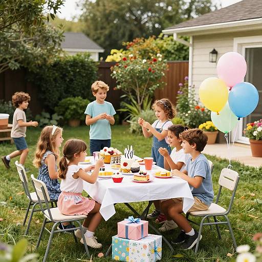 Sunny Backyard Kids Birthday Party