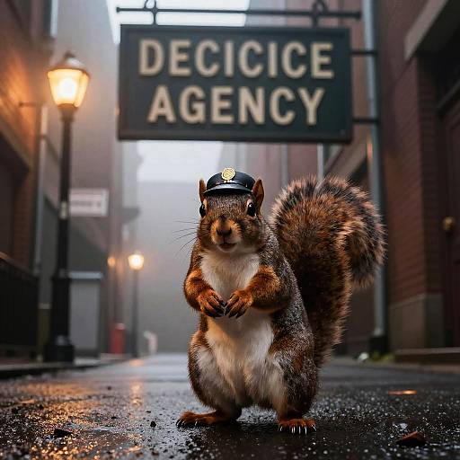 Squirrel Detective in Noir Alley