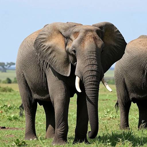 Elephant in Lush Savanna Landscape