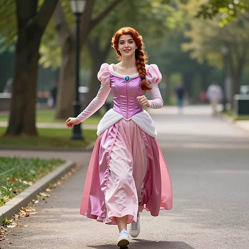 Whimsical Princess Aurora Outdoor Portrait