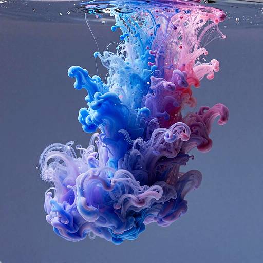 Colorful Ink Explosion in Water
