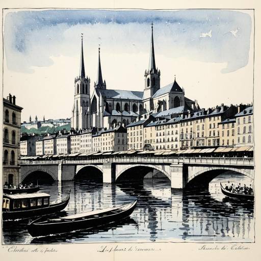 19th Century View of Lyon Cathedral