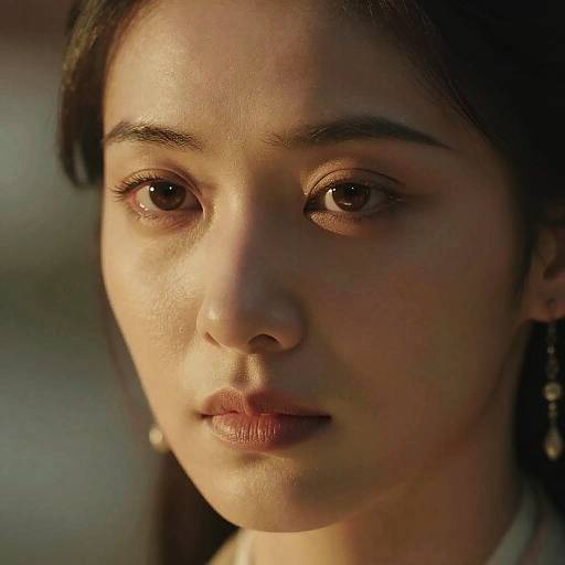 Almond Eyes Mysterious Woman Portrait