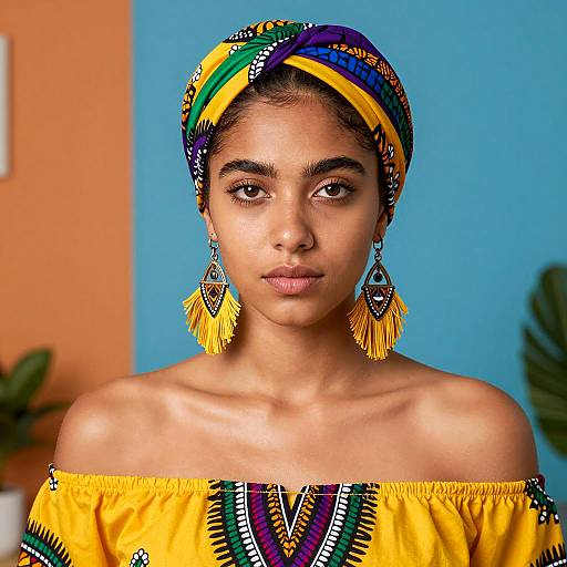 Vibrant Portrait of a Young Woman