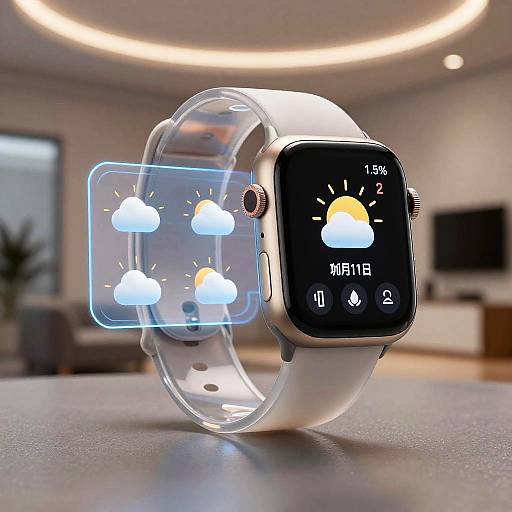 Futuristic Smartwatch with 3D Holograms