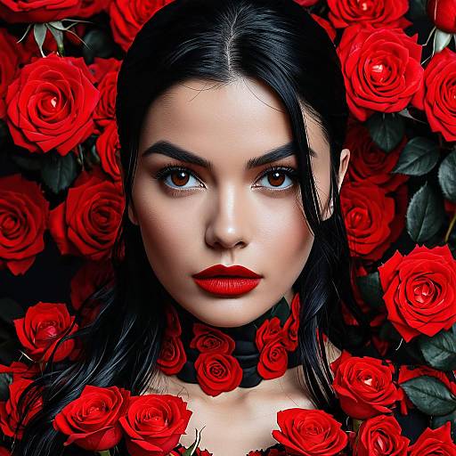 Emotional Fashion Portrait in Rose Garden