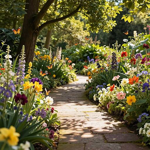 Serene June Botanical Garden Scene