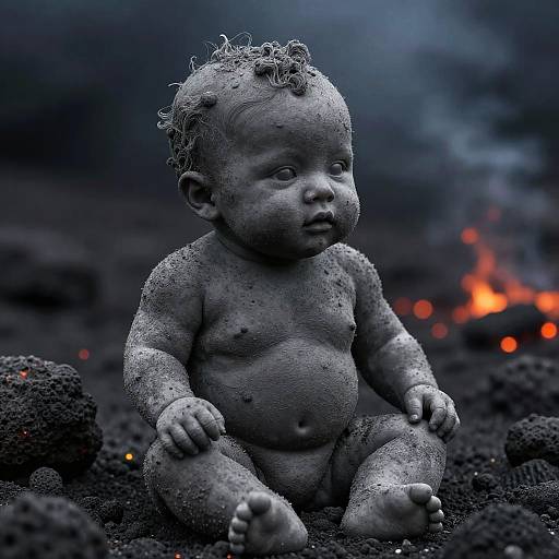 Surreal Volcanic Ash Infant