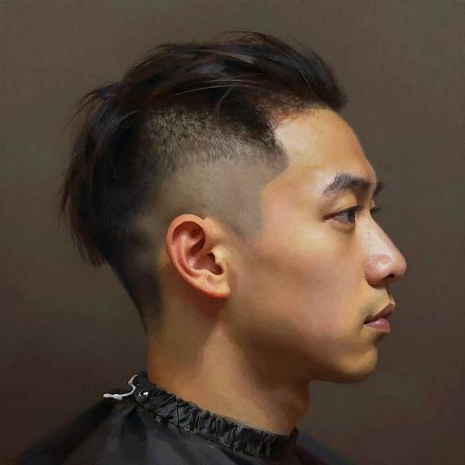 Semi Bald Haircut Artistic Rendering