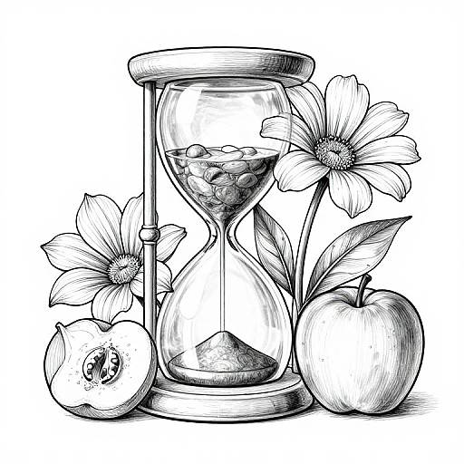 Photorealistic Botanical Studio Drawing