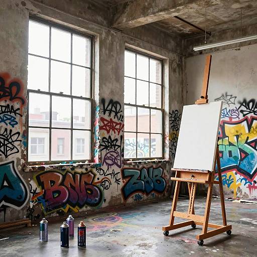 Vibrant Urban Artist Loft Scene