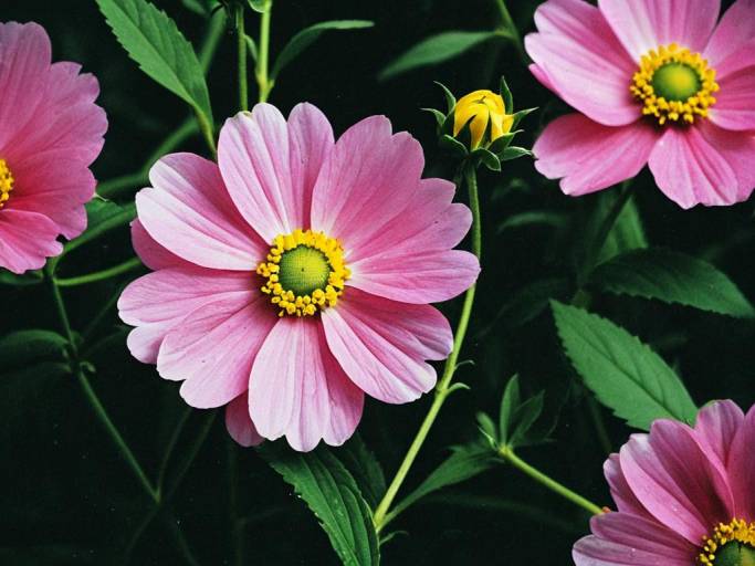 Stunning Pink Flower Wallpaper Design