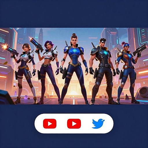 Futuristic Valorant YouTube Banner