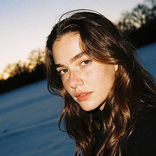 Amateur Cellphone Flash Winter Portrait