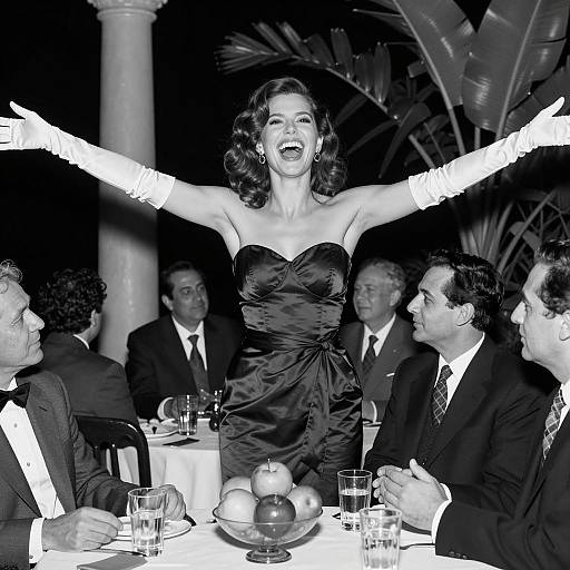 Elegant Laughter in Vintage Setting