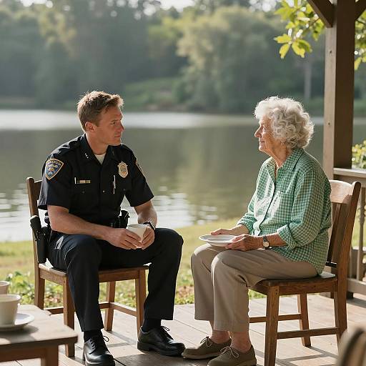 Warm Moments on the Lakeside Porch