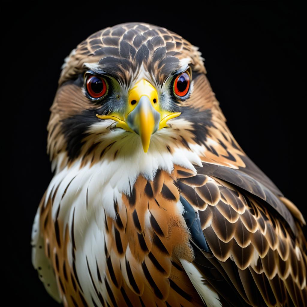 Seductive Falcon Portrait in Low Light