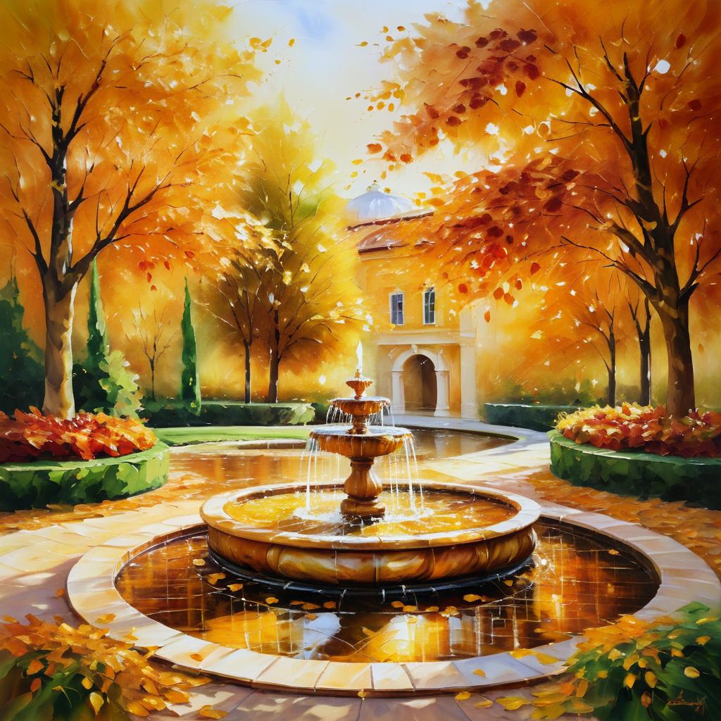 Vibrant Autumn Impressionism in Oil