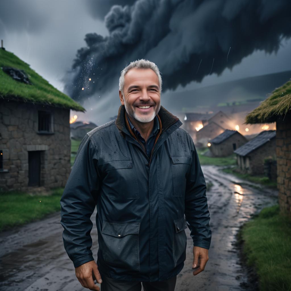 Joyful Portrait of a Resilient Man