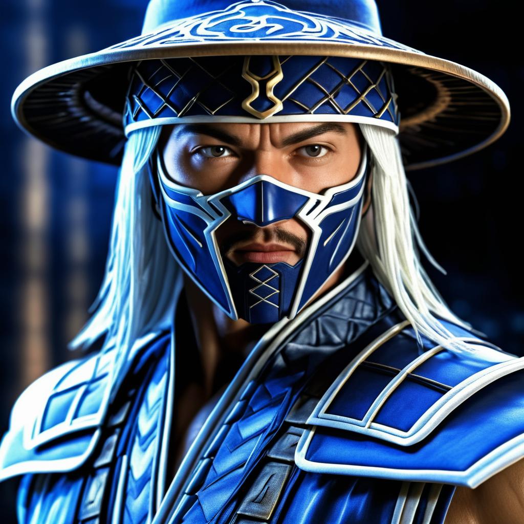 Photorealistic Raiden Portrait from Mortal Kombat