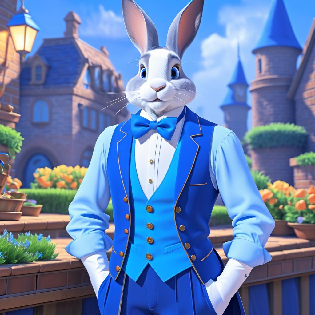 Whimsical Male Rabbit Character Design