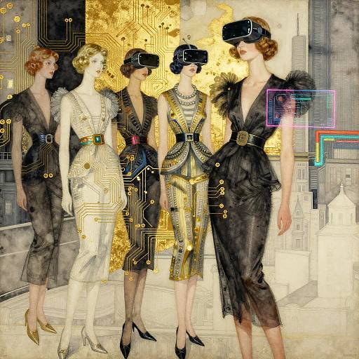 Vintage Neon-Baroque Female Futurism