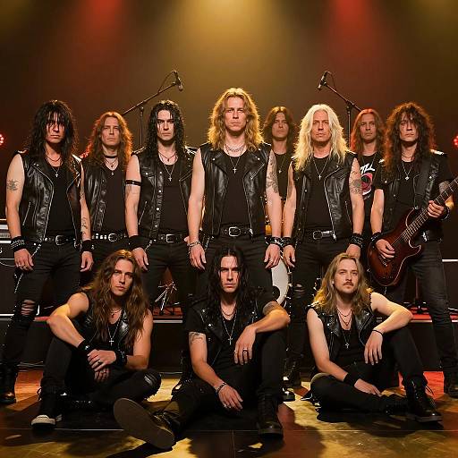 Energetic Eleven-Member Rock Band Performance