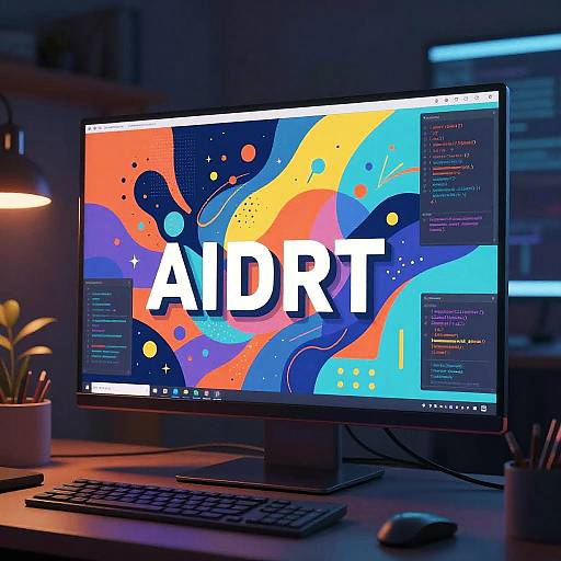 AI Art Generator on Computer Screen