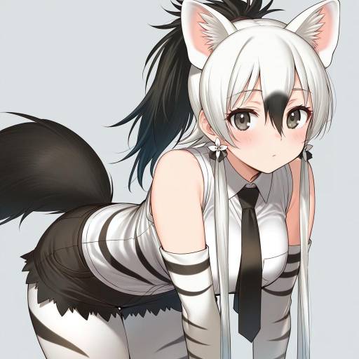 Illustration of Aardwolf (kemono friends), kemono friends in the style of Kippu