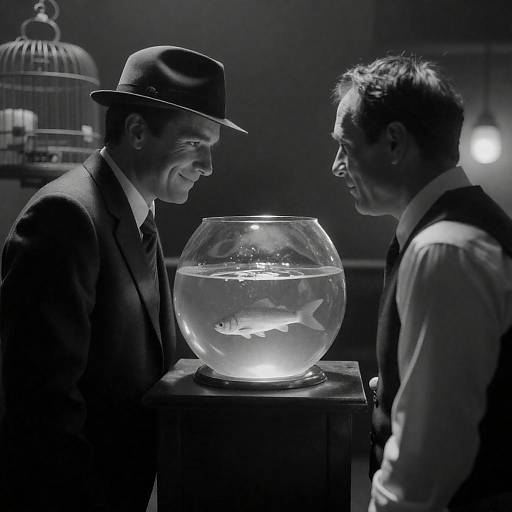 Elegant Black-and-White Portrait of Contrast