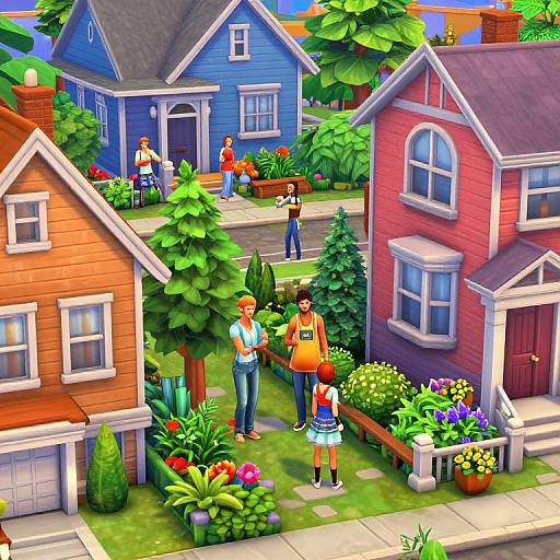 Vibrant Sims4 Suburban Life Scene