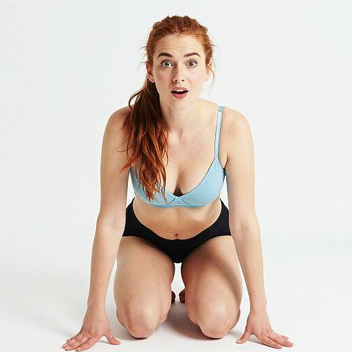 Playful Woman in Casual Pose