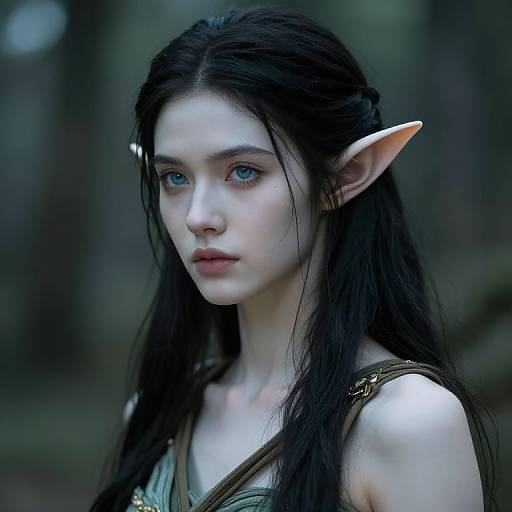 Ethereal Elf in Druid Attire