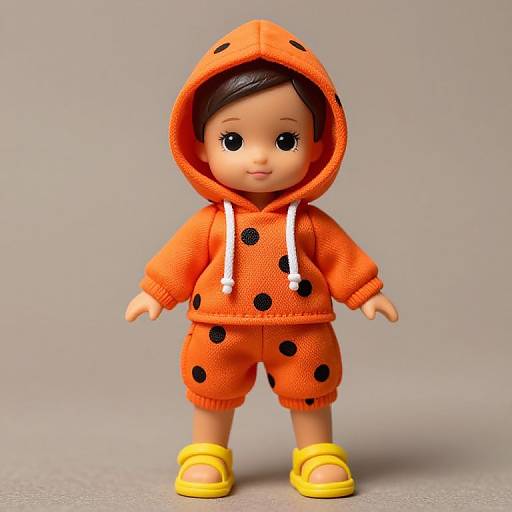 Colorful Doll in Spotted Outfit