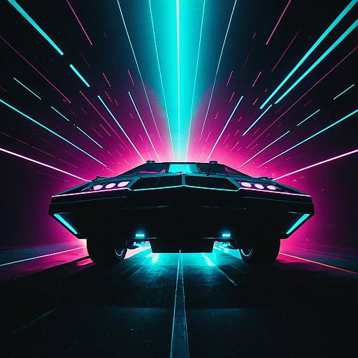 Cinematic 80s Hovercraft Auroras in UHD