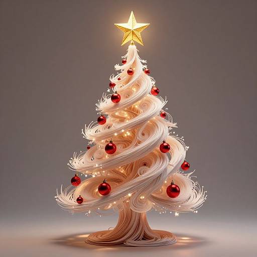 Ethereal Paper Quill Christmas Tree